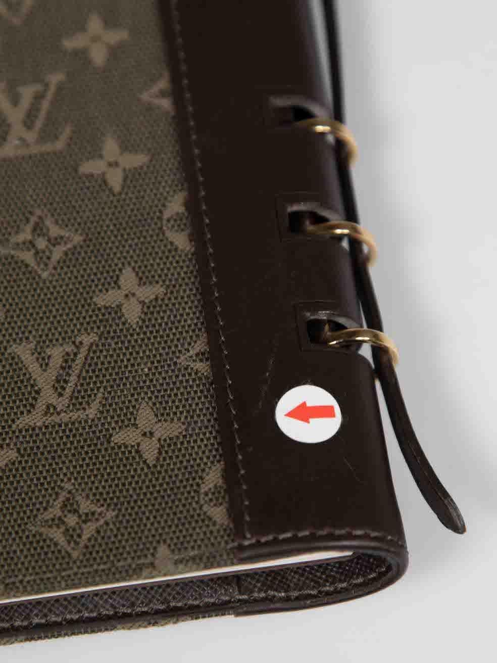 Louis Vuitton Khaki Monogram Vendredi Agenda 2