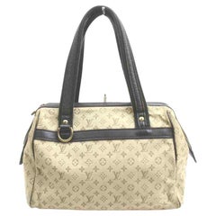Louis Vuitton Khaki Olive Monogram Mini Lin Josephine Speedy Boston 860275