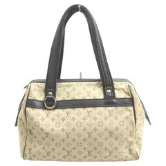 Vintage Louis Vuitton Khaki Olive Monogram Mini Lin Josephine Speedy Boston 860275 