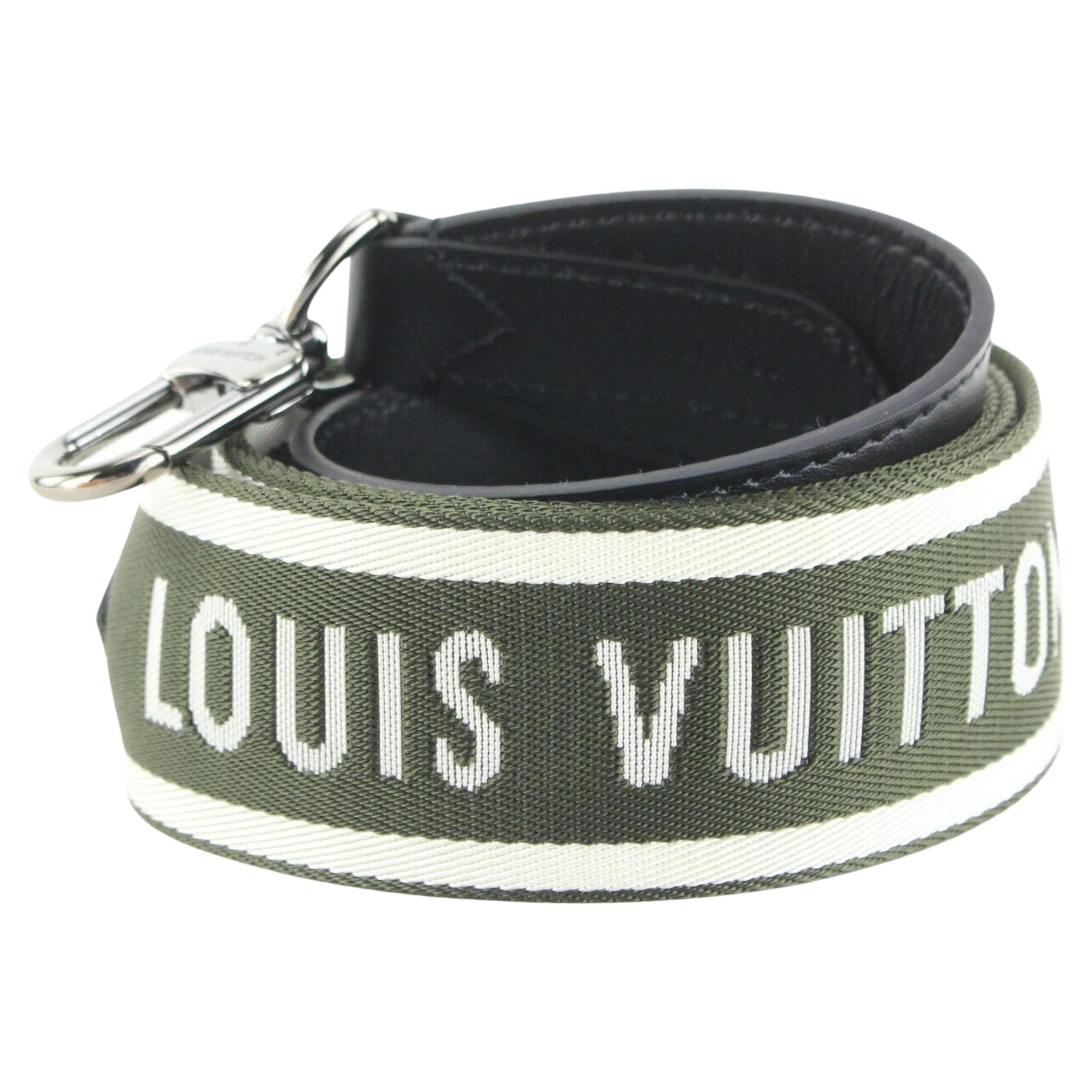 Louis Vuitton Khaki x Black Guitar Strap Bandouliere Crossbody 3LK0105 For  Sale at 1stDibs