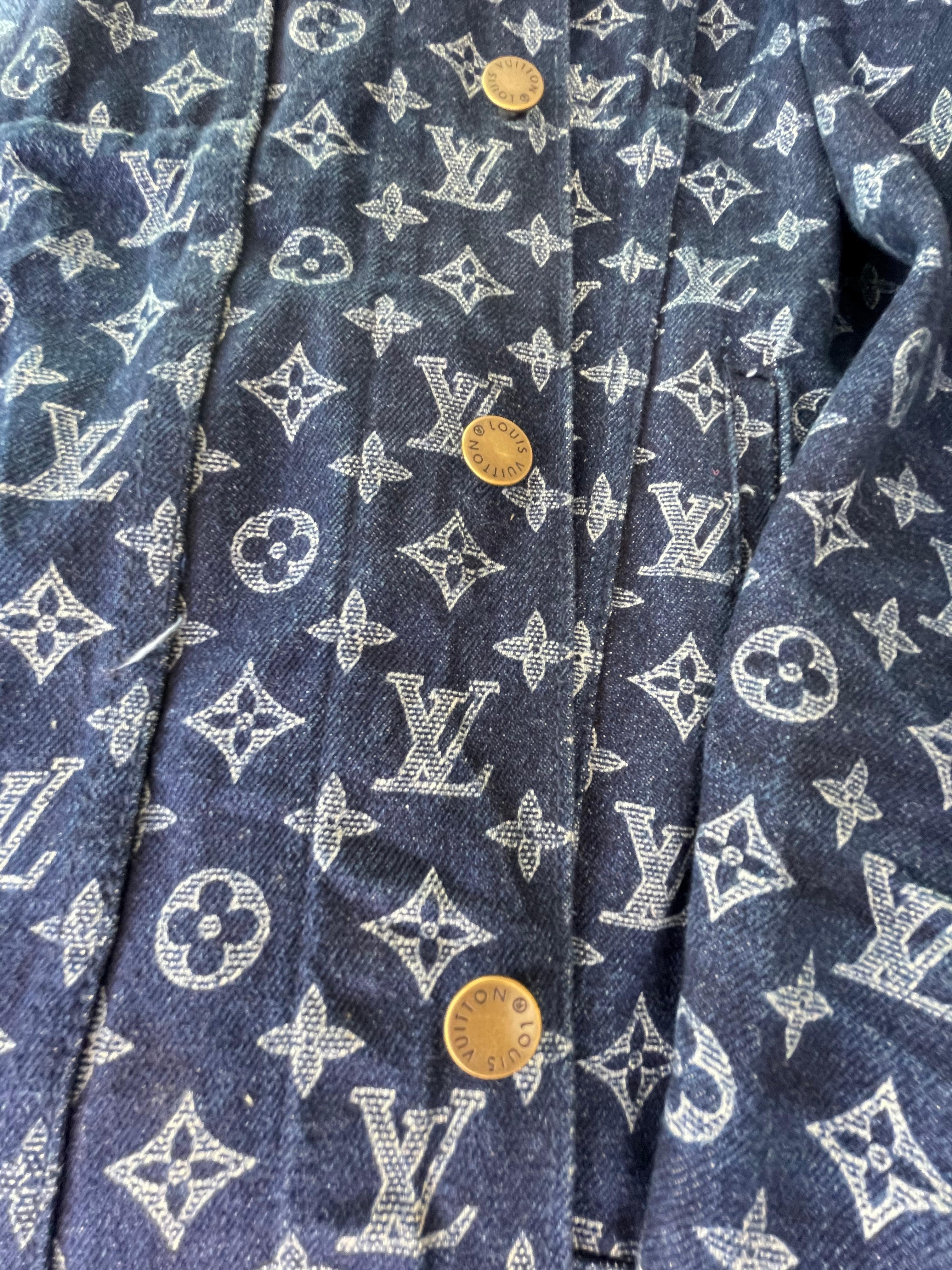 Louis Vuitton Kim Jones Monogram Denim Jacket (Large) at 1stDibs | lv ...