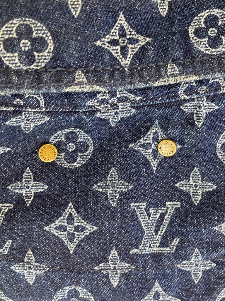 Louis Vuitton Kim Jones Monogram Denim Jacket (Large) at 1stDibs ...