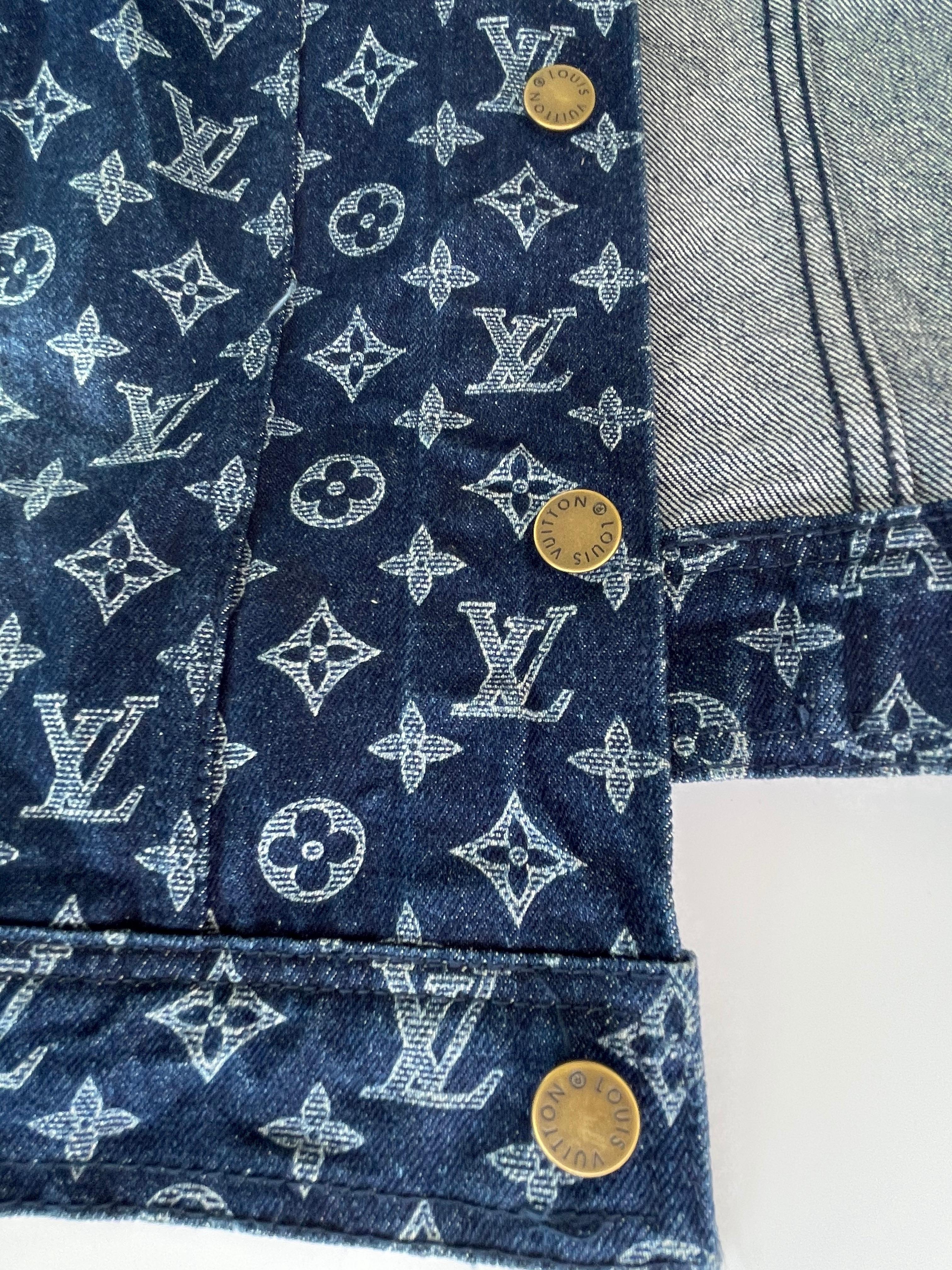 Women's or Men's Louis Vuitton Kim Jones Monogram Denim Jacket (Large)