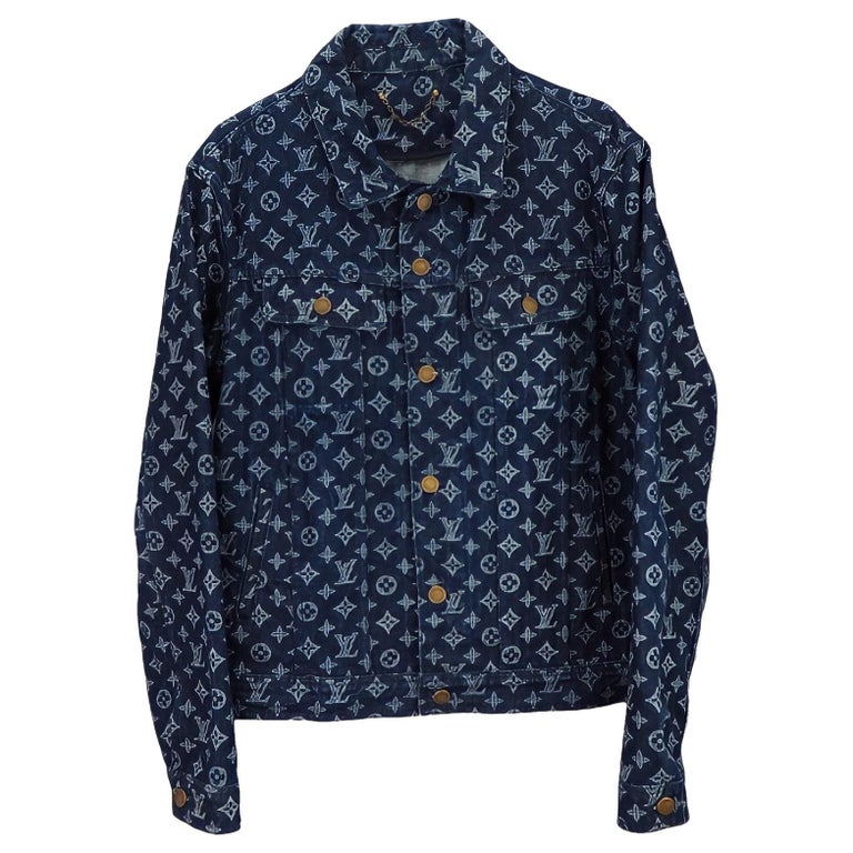 Louis Vuitton, Jackets & Coats, Louis Vuitton Monogram Denim Jacket Mens  Size 54 Blue