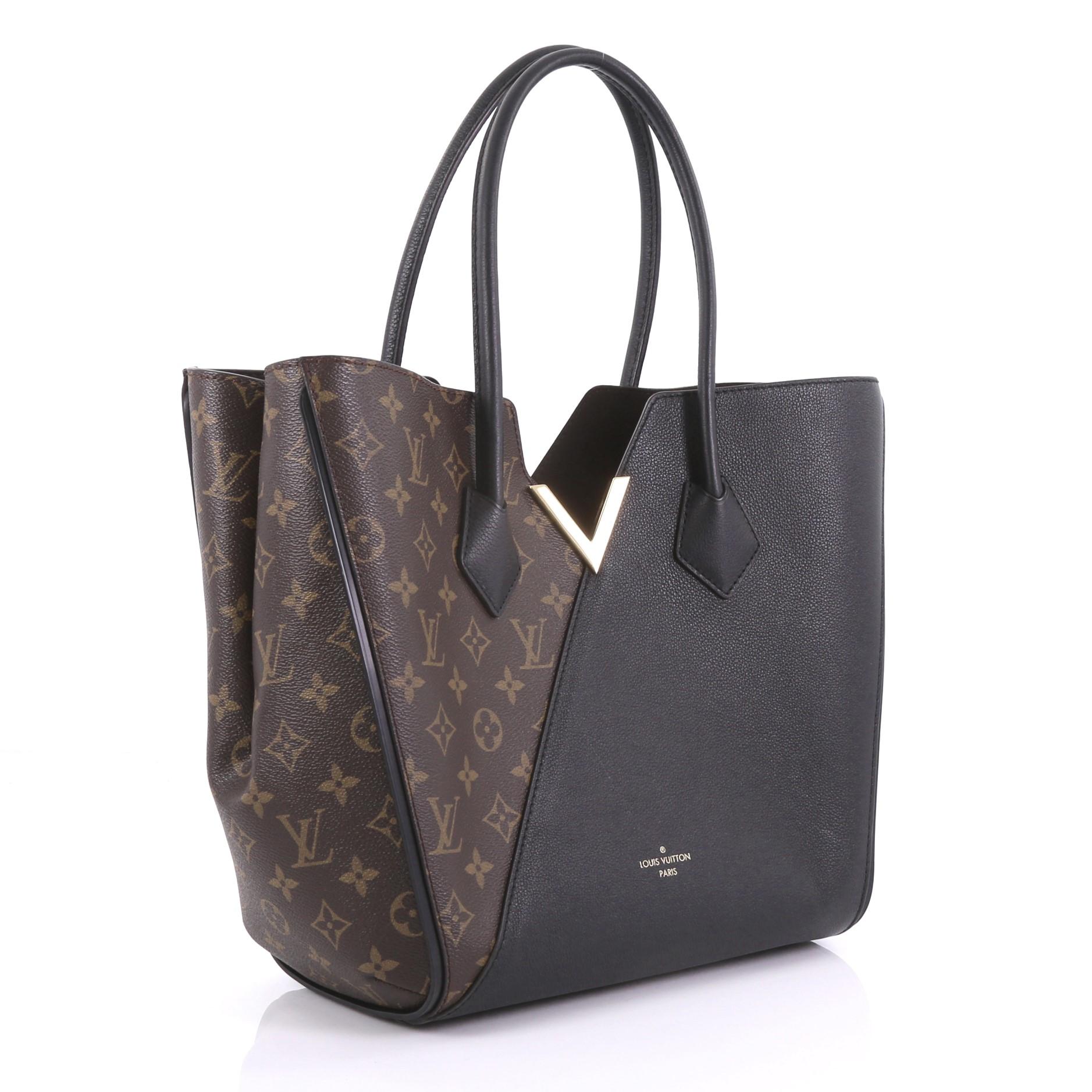 Black Louis Vuitton Kimono Handbag Monogram Canvas and Leather MM