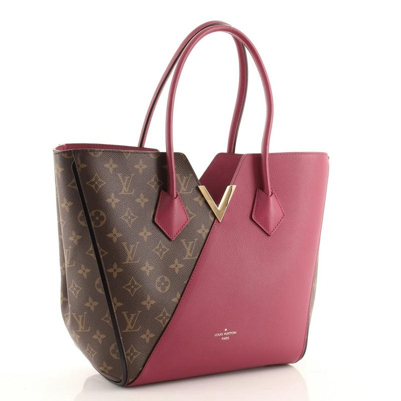 Brown Louis Vuitton Kimono Handbag Monogram Canvas and Leather MM