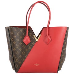 Louis Vuitton V Tote Monogram Canvas and Leather MM at 1stDibs