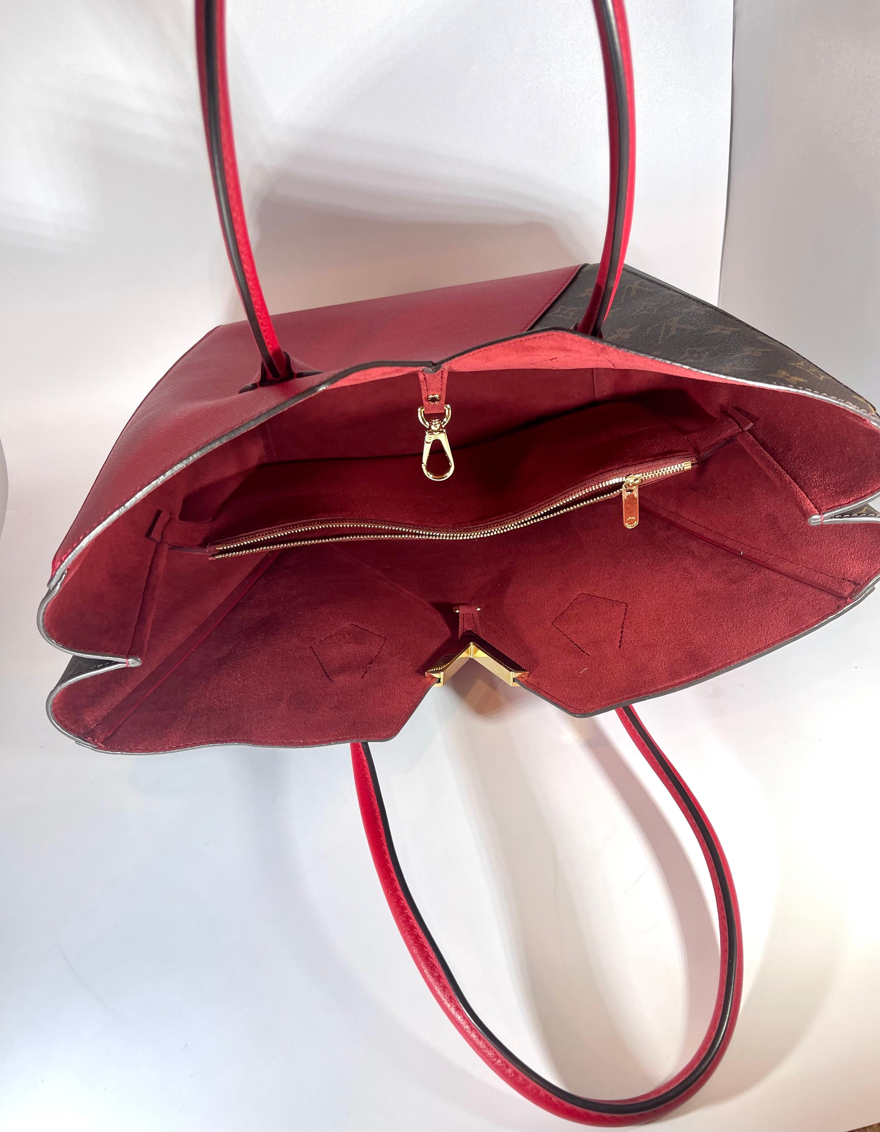 Red Louis Vuitton Kimono Handbag Monogram Canvas and Leather MM, Kike Brand New