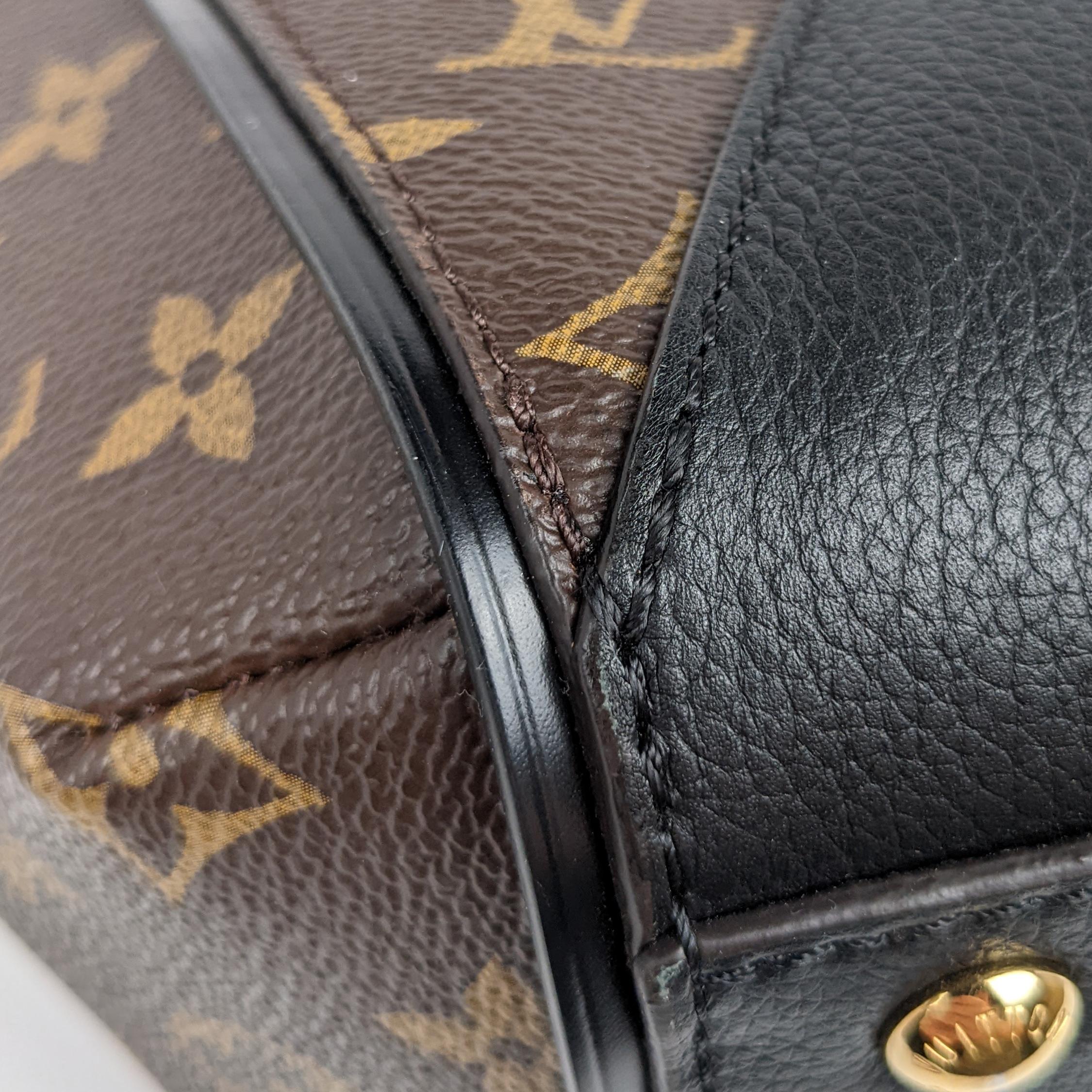 Louis Vuitton Kimono Handbag Pm Black Brown Monogram Canvas and Leather Satchel 3