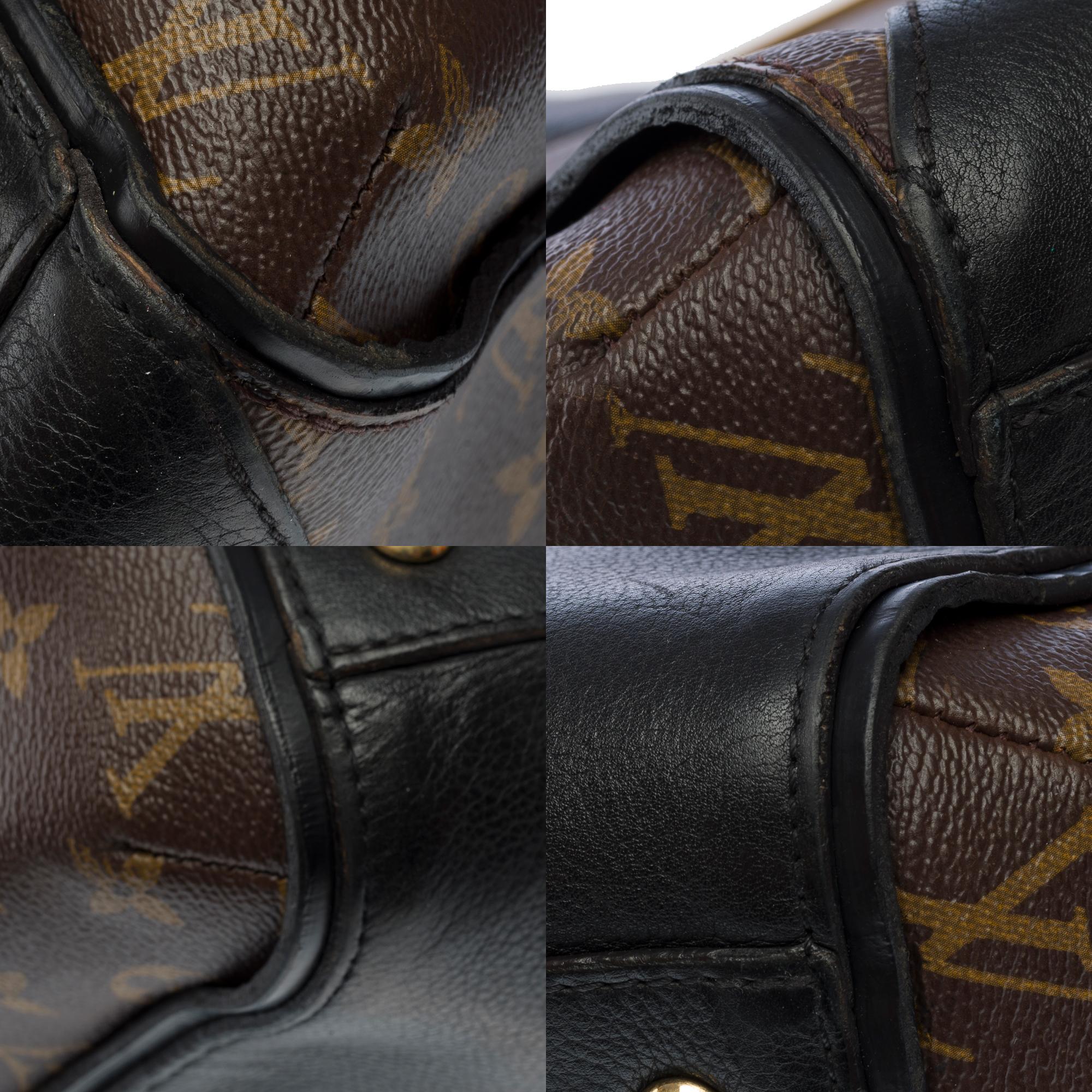 Louis Vuitton Kimono Tote bag in brown monogram canvas and black leather, GHW For Sale 7