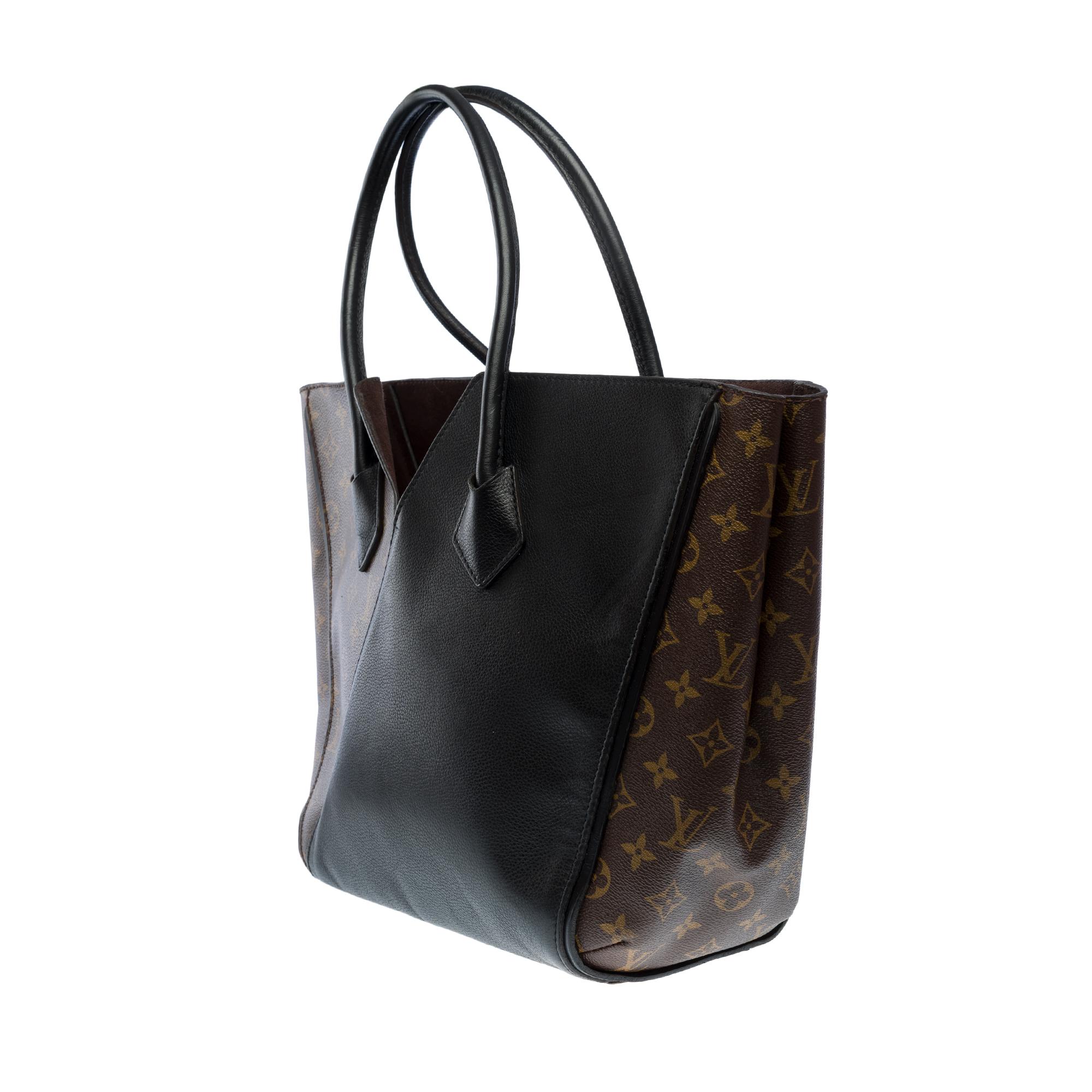 Louis Vuitton Kimono Tote bag in brown monogram canvas and black leather, GHW For Sale 1