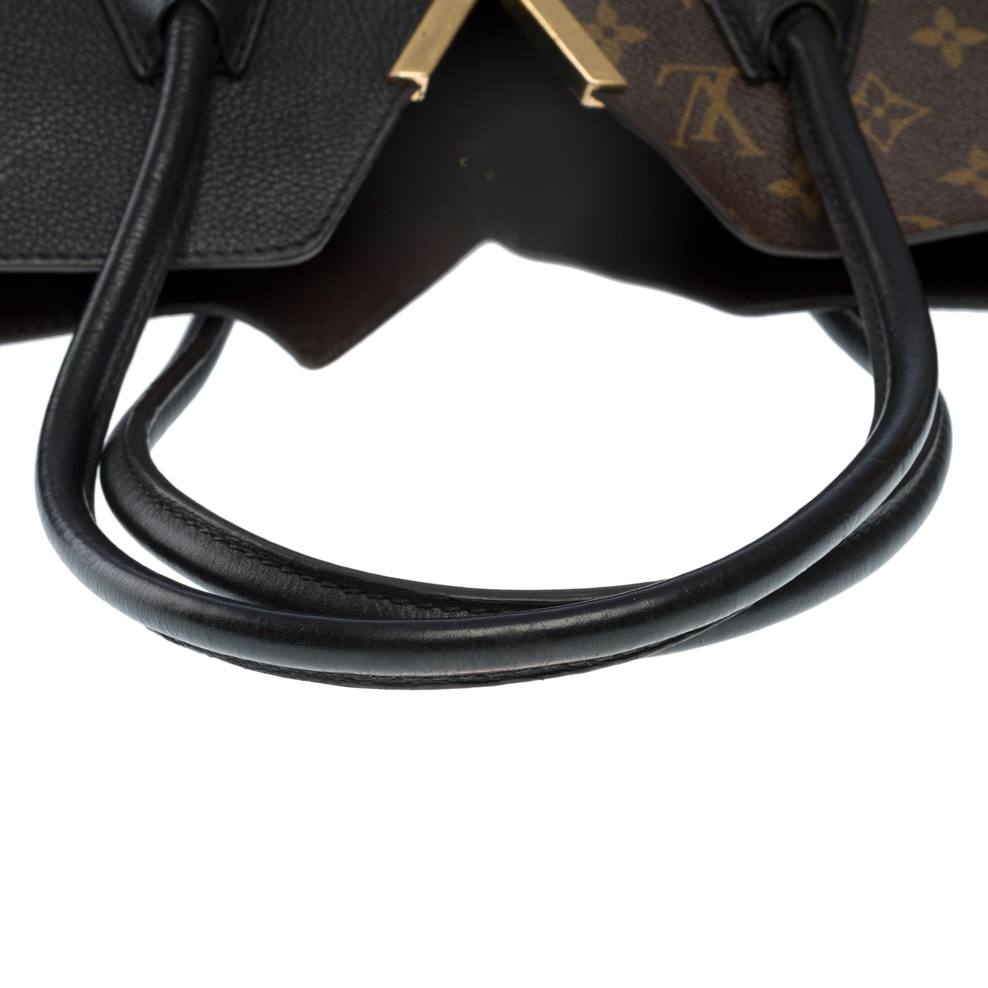 Louis Vuitton Kimono Tote bag in brown monogram canvas and black leather, GHW For Sale 5