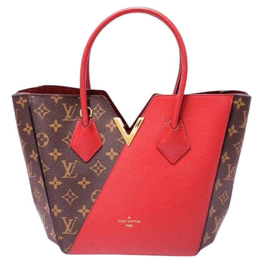 Louis Vuitton Borsa Tote Kimono in tela e pelle rossa Monogram in vendita