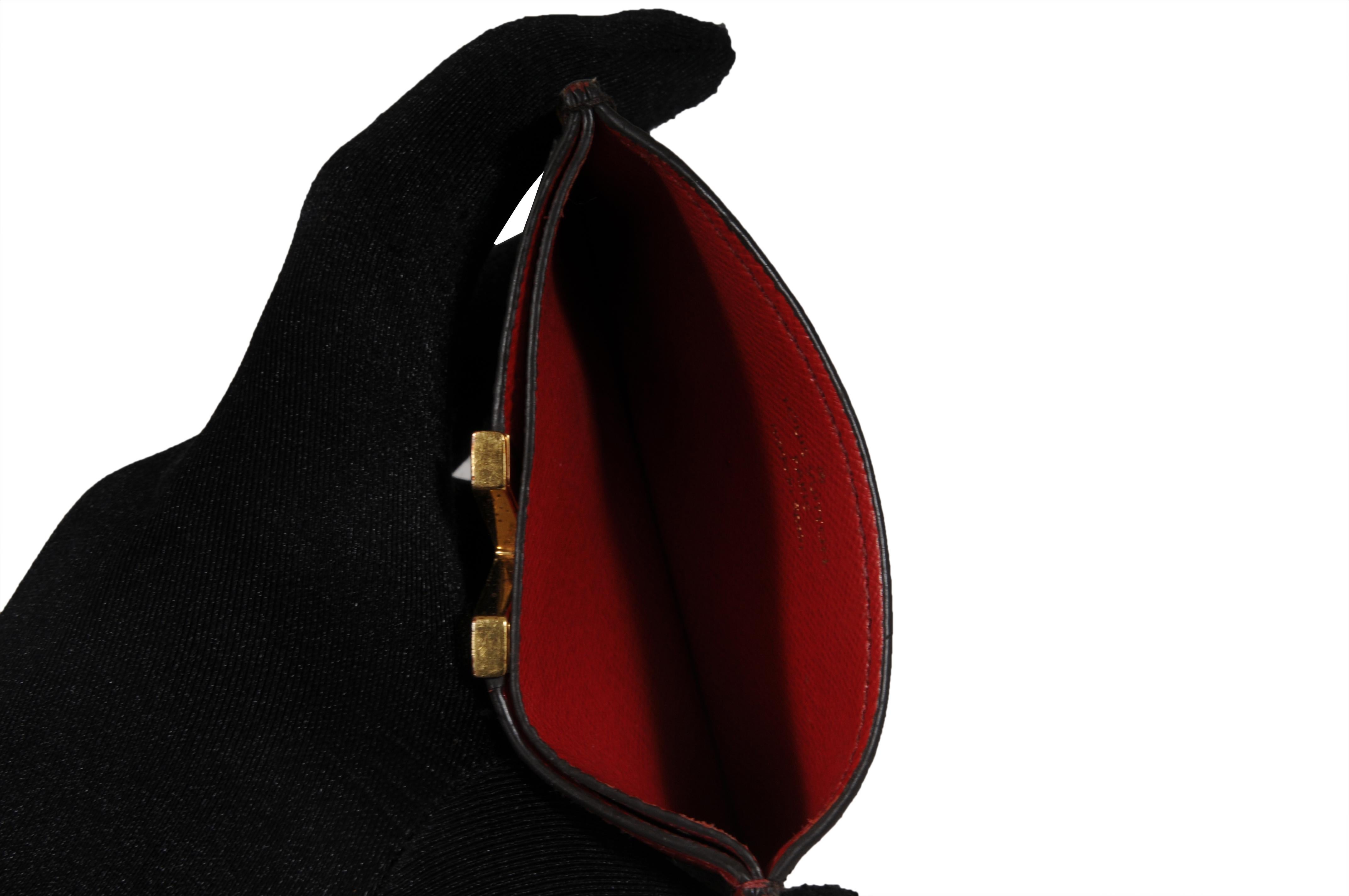 Louis Vuitton Kimono Tote Portacarte Cherry Red Brown LV Logo Monogram Viaggio in vendita 2