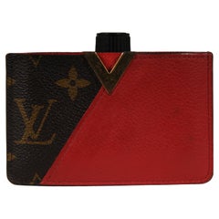 Louis Vuitton Kimono Tote Card Holder Cherry Red Brown LV Logo Monogram Travel