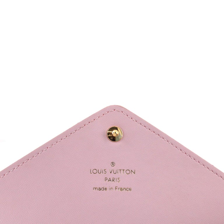 Louis Vuitton Light Pink Leather Long Card Holder Felicie Insert 13lk810s  For Sale at 1stDibs