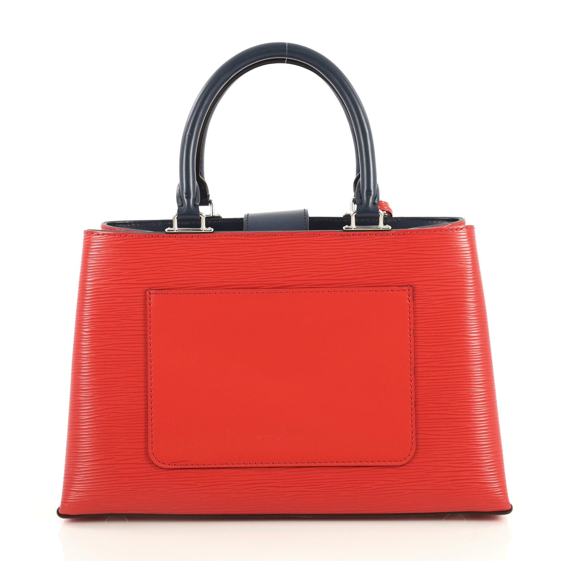 Red Louis Vuitton Kleber Handbag Epi Leather PM