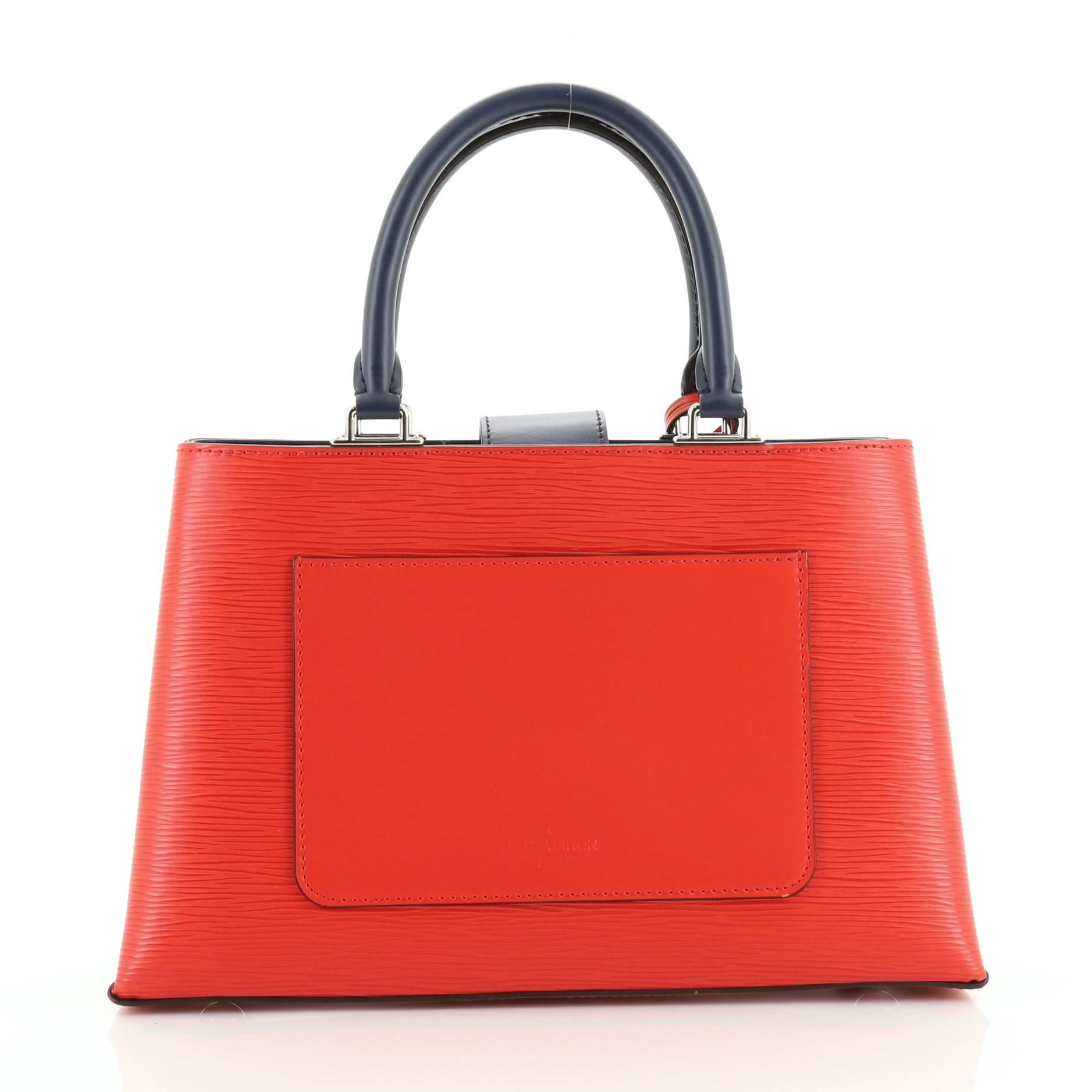 Red Louis Vuitton Kleber Handbag Epi Leather PM