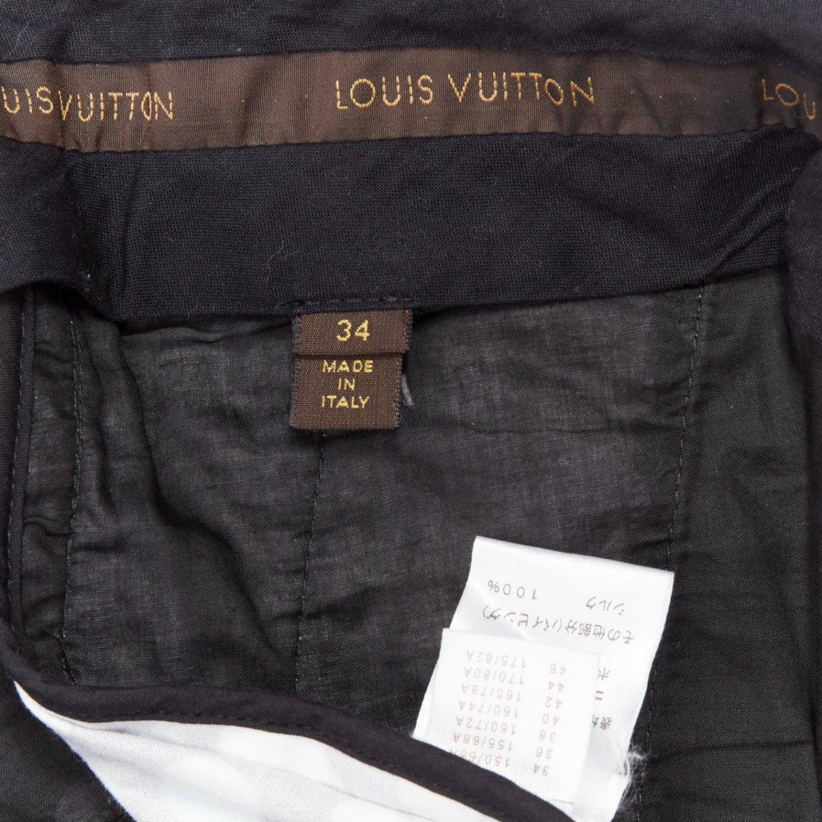 LOUIS VUITTON Kusama 2012 Runway black white polka dots high waist pants FR34 XS 4