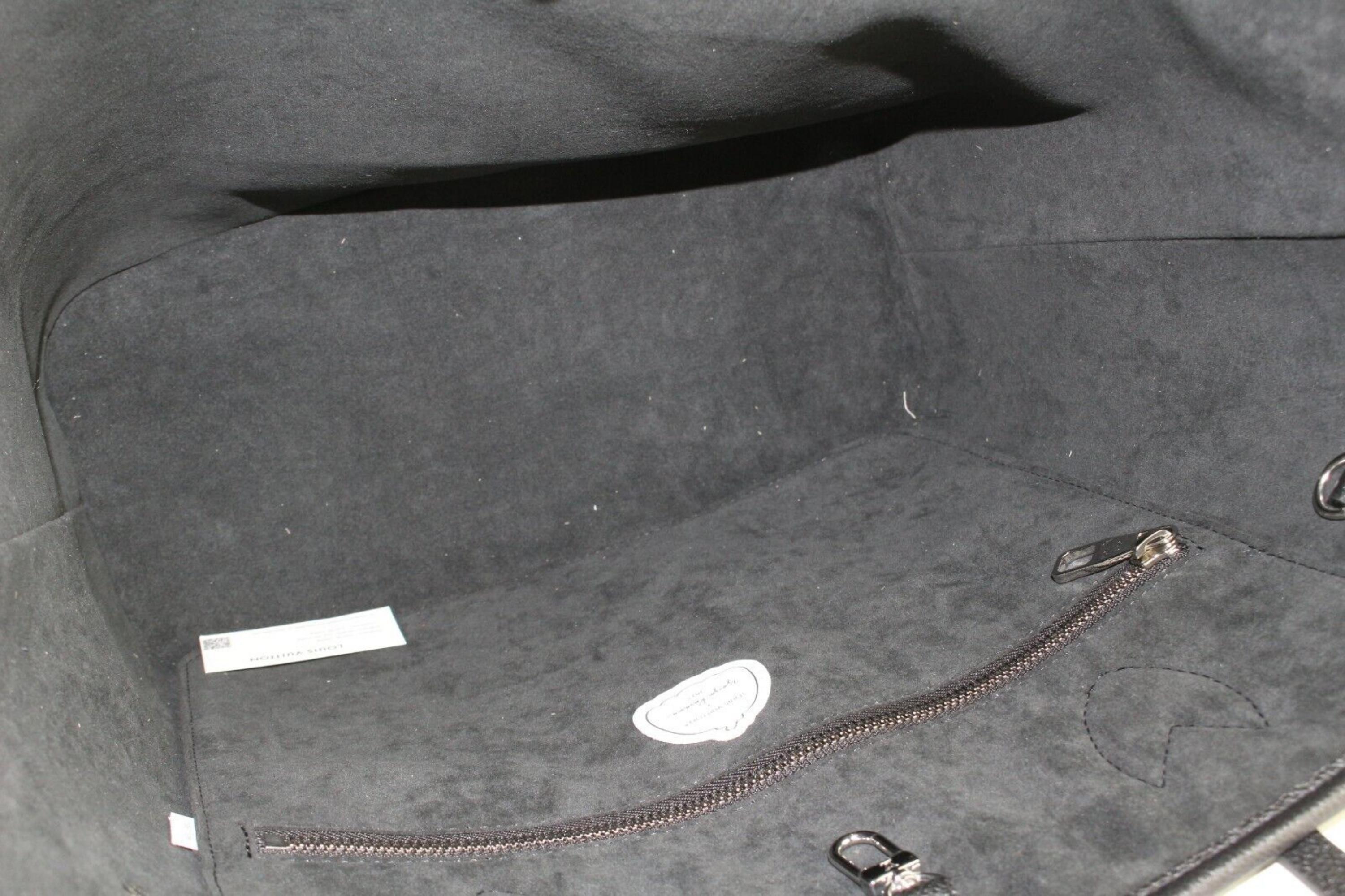 Women's Louis Vuitton Kusama Black Empreinte Monogram Neverfull MM With Pouch 11LV0123 For Sale
