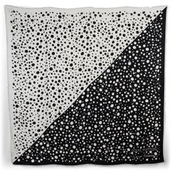 LOUIS VUITTON KUSAMA black white silk wool 2023 INFINITY DOTS Shawl Scarf