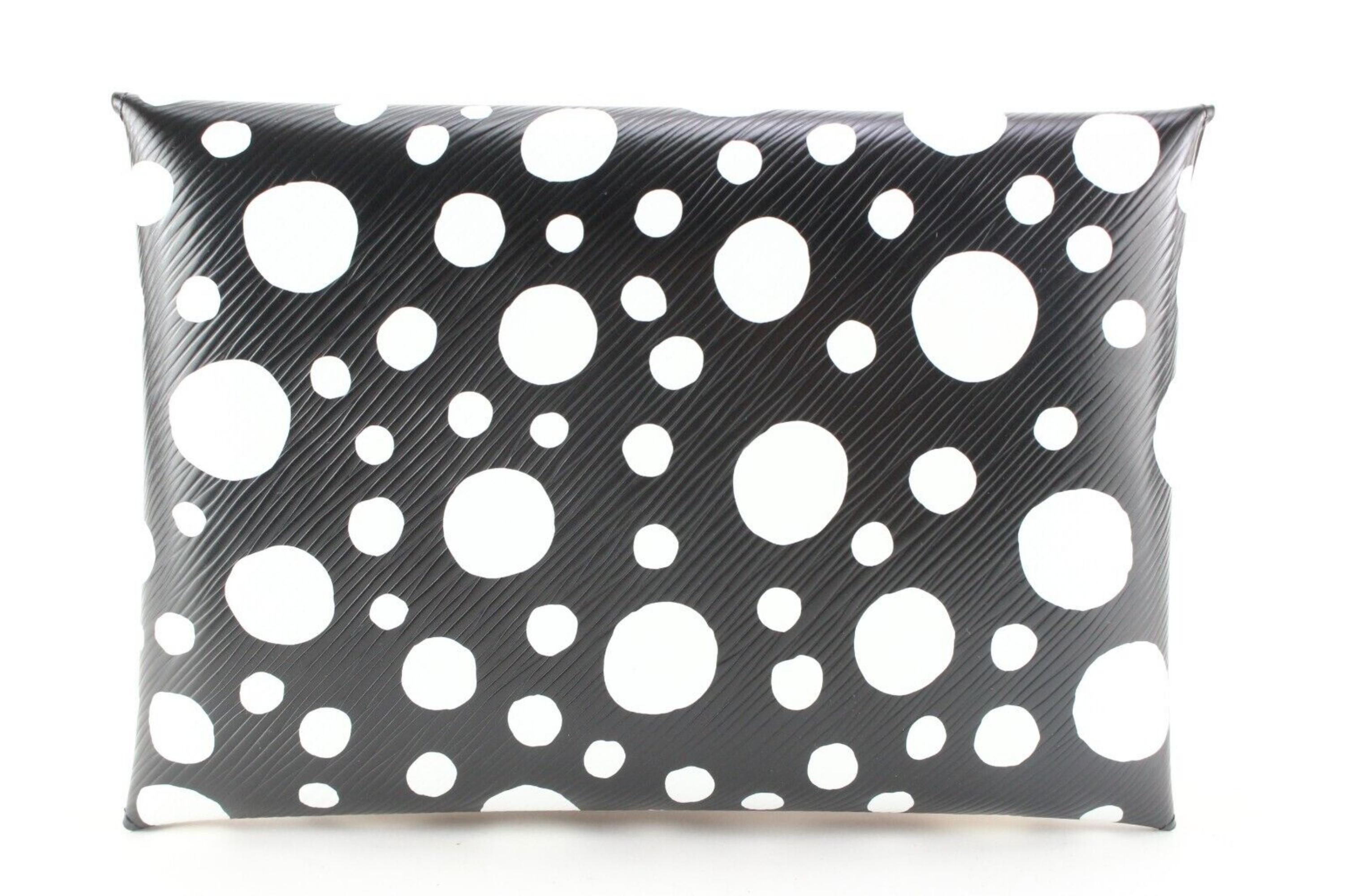 Women's Louis Vuitton Kusama Infinity Black Epi Kirigami Envelope Large Pouch GM 2LK0216 For Sale