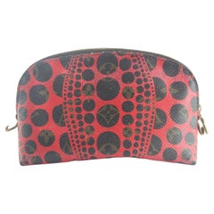 Louis Vuitton Kusama Infinity Dots Cosmetic Pouch PM Red Pumpkin 2LV824K