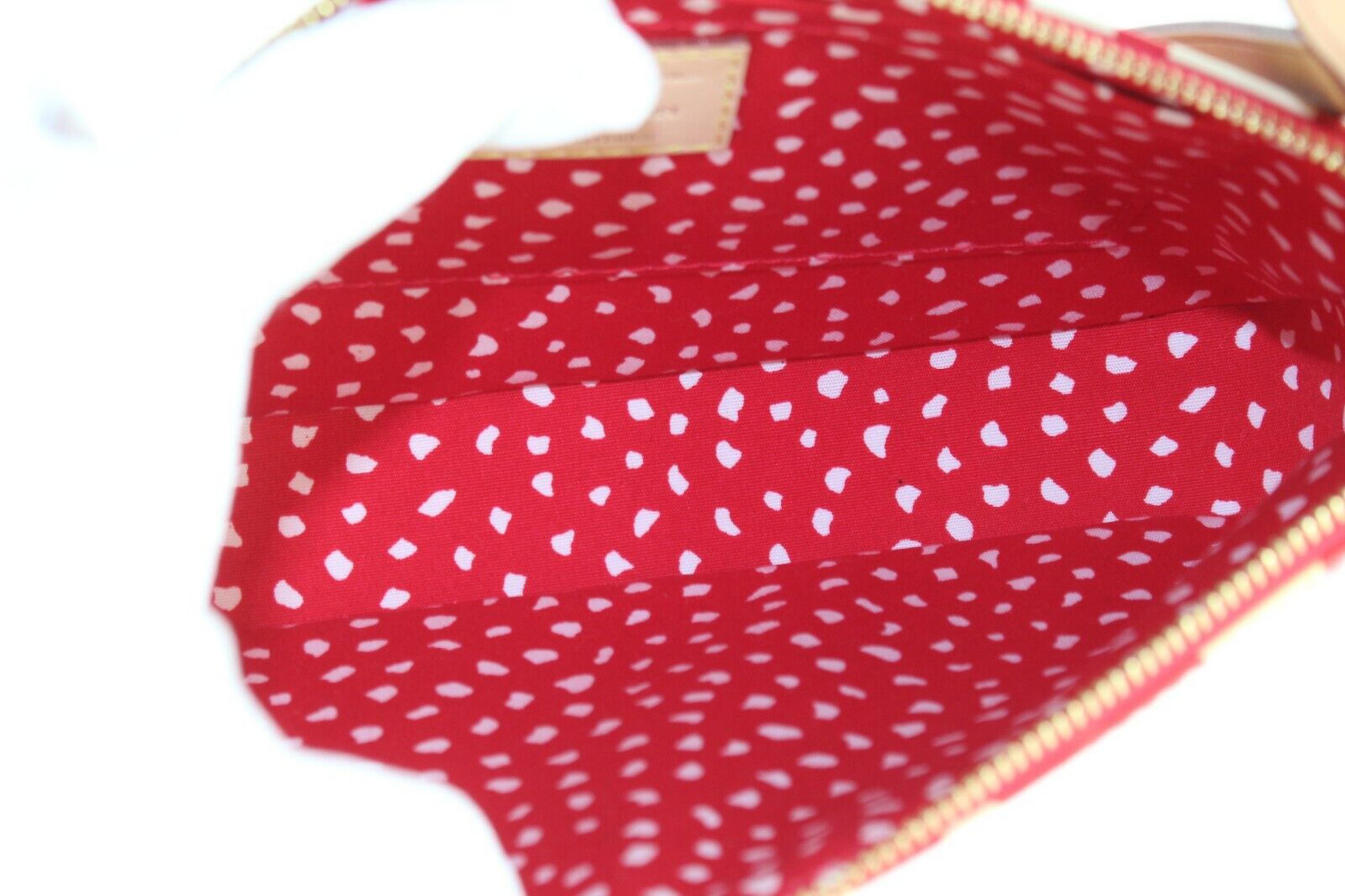 Louis Vuitton Kusama Infinity Red Dots Vernis Pochette-Accessoires 4LVJ0406 im Zustand „Gut“ in Dix hills, NY