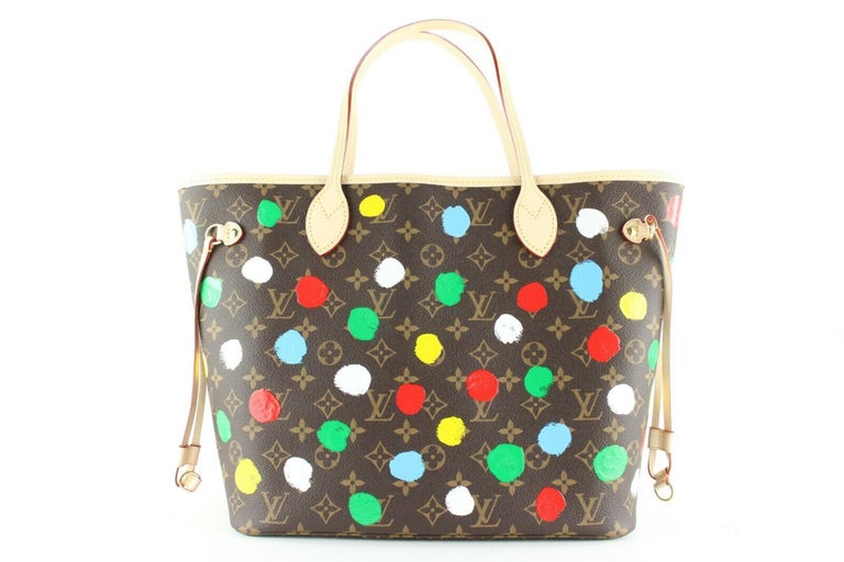 LOUIS VUITTON 17Stainless Steel monogram dots Cotton silk Short Sleeve Ribbon Belt one piece multicolor XS