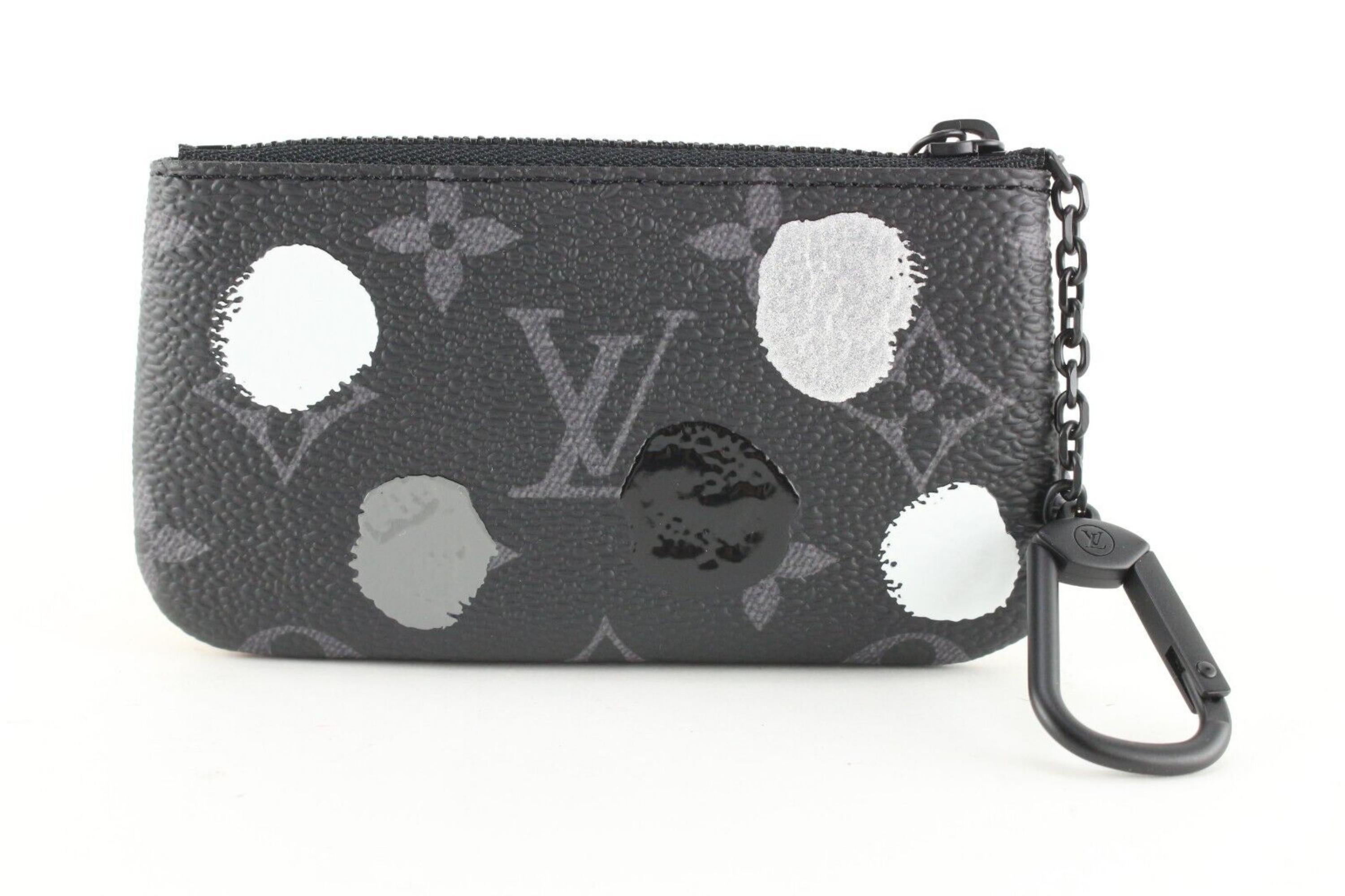 Women's Louis Vuitton Kusama Monogram Eclipse Key Pouch Pochette Cles 1LK0125
