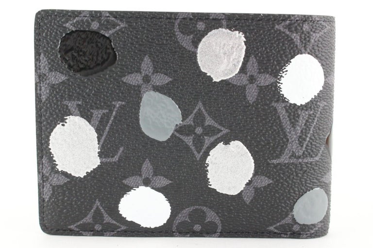 Louis Vuitton Kusama Monogram Eclipse Multiple Men's Bifold Wallet Paint  1LK0201 For Sale at 1stDibs