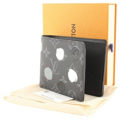 Used Louis Vuitton Kusama Monogram Eclipse Multiple Men's Bifold Wallet Paint 1LK0201