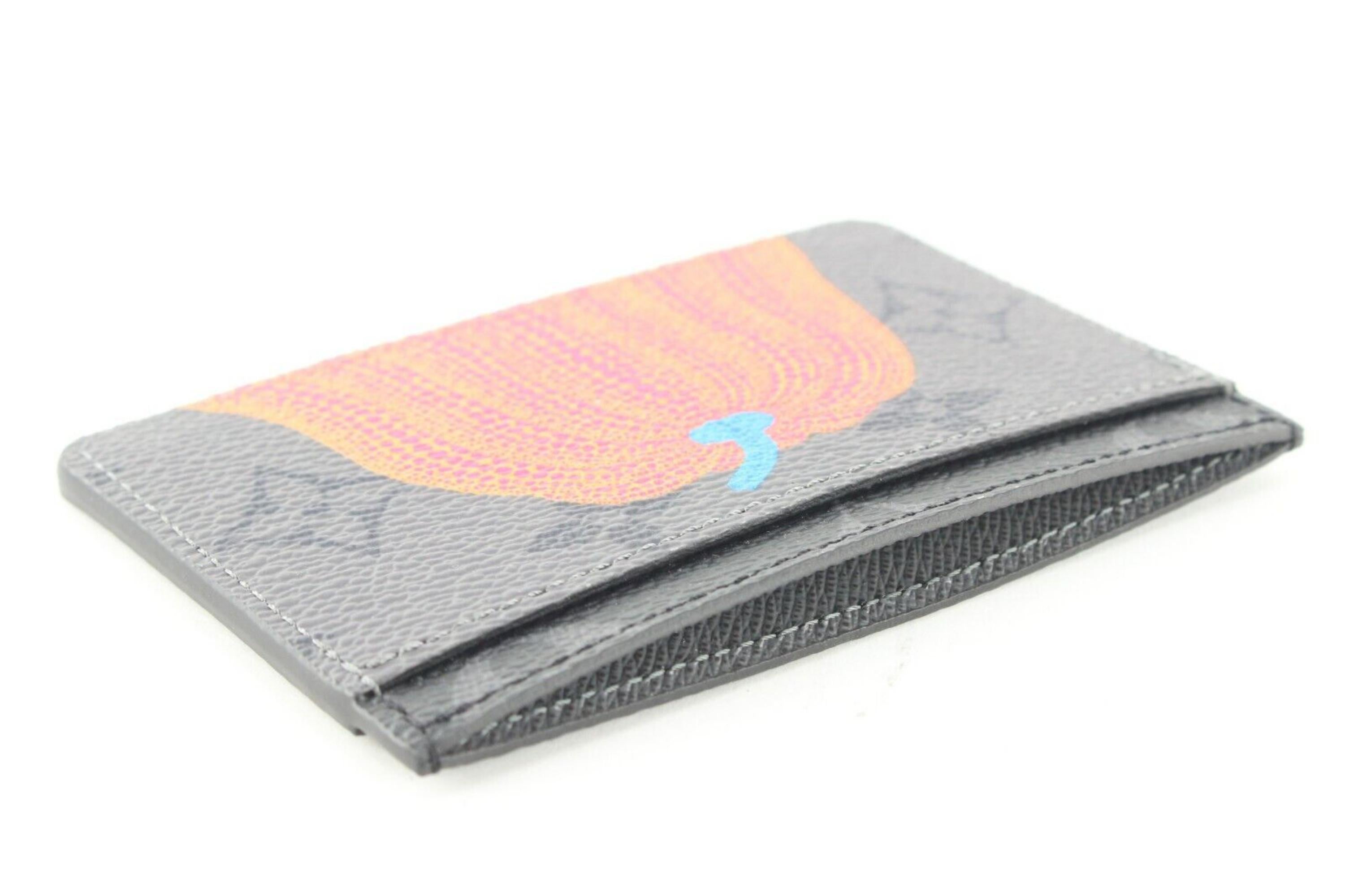 Louis Vuitton Kusama Monogram Eclipse Reverse Card Case Wallet 5LV0501 2