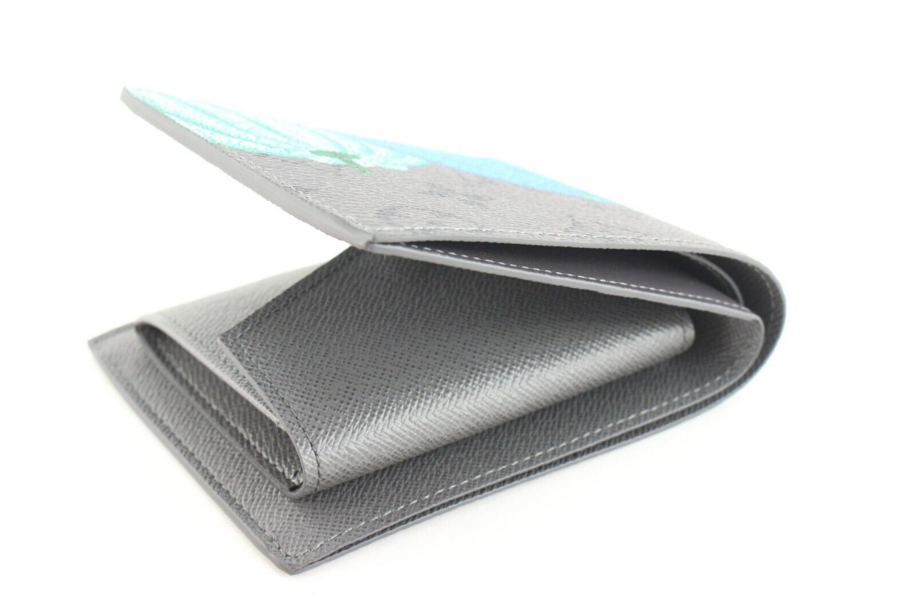 Louis Vuitton Kusama Monogram Eclipse Reverse Men's Bifold Wallet 2LK424C For Sale 7