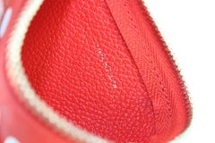 Louis Vuitton Kusama Monogram Empreinte Key Pouch Pochette Cles Red 3LK0125