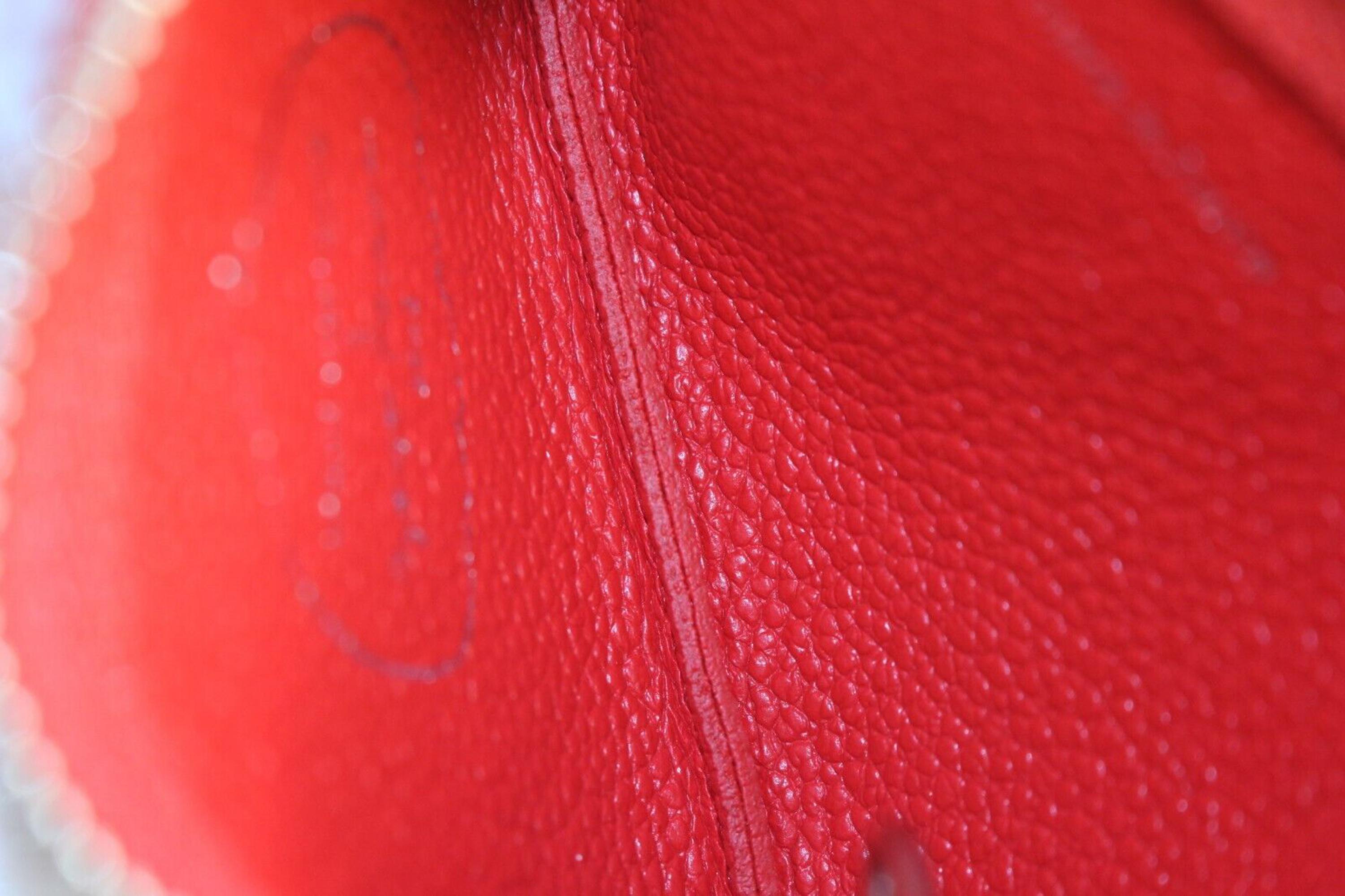 Orange Louis Vuitton Kusama Monogram Empreinte Key Pouch Pochette Cles Red 3LK0125 For Sale