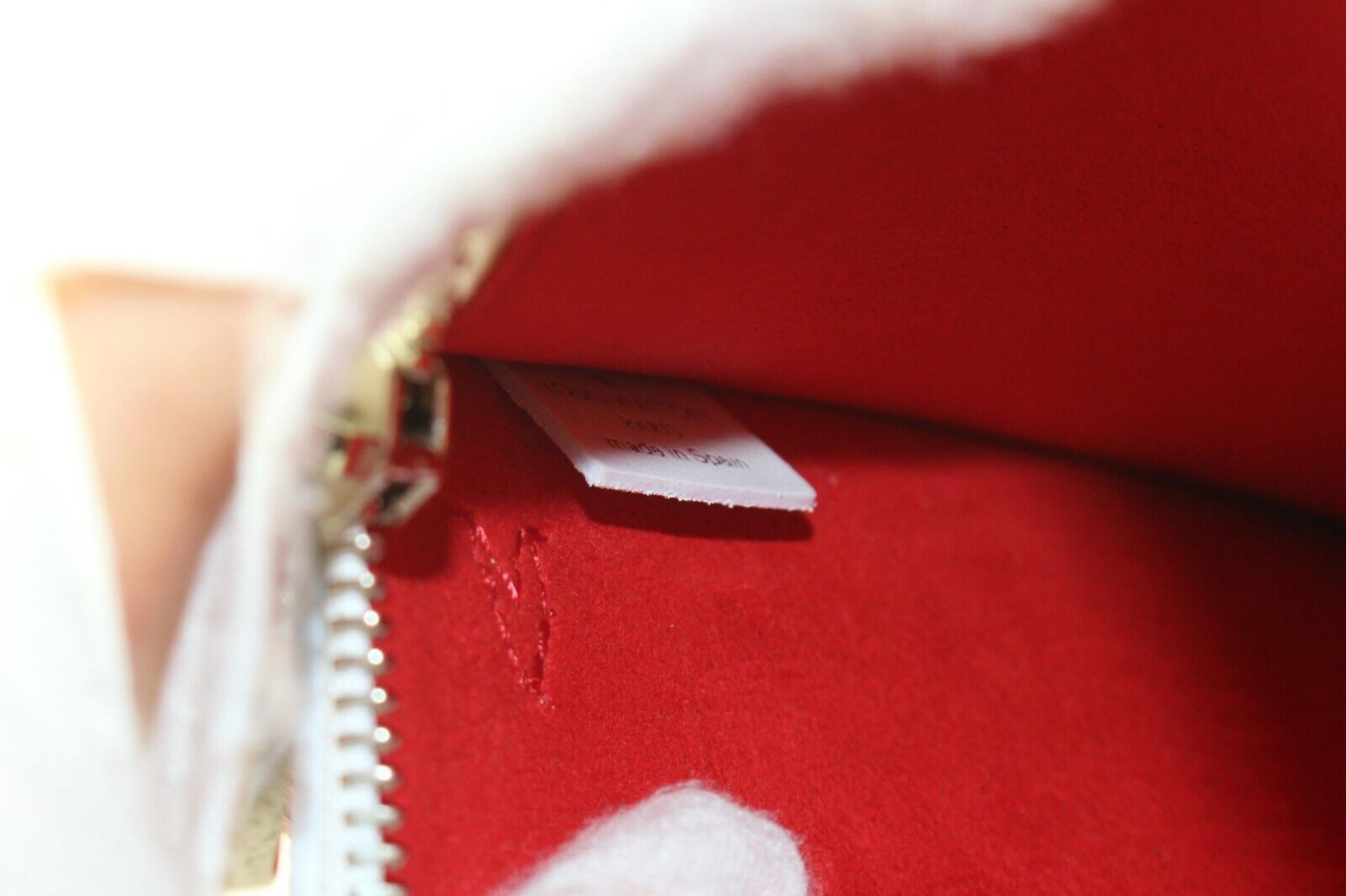 Louis Vuitton Kusama Monogram Empreinte Neverfull Pochette Red White 12LV0123 6