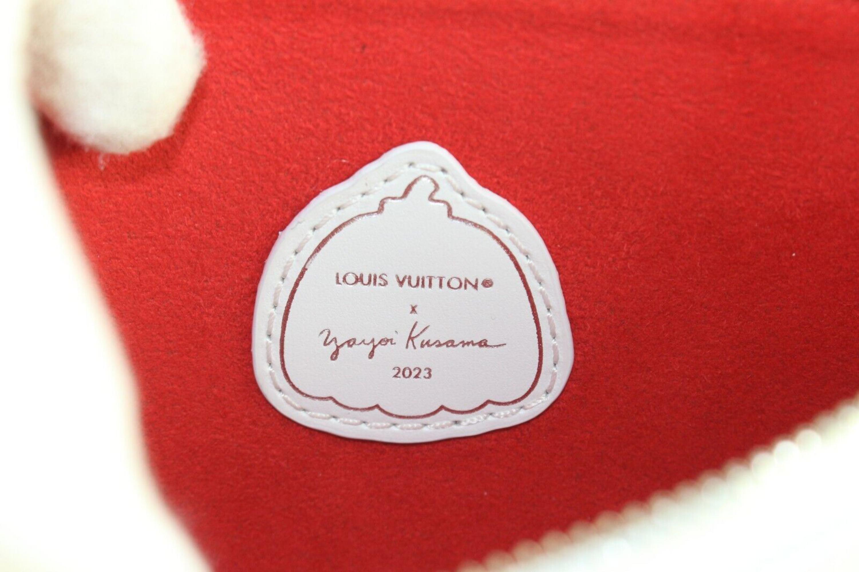 Louis Vuitton Kusama Monogram Empreinte Neverfull Pochette Red White 12LV0123 4