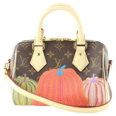 Used Louis Vuitton Kusama Monogram Infinity Dot Pumpkin Speedy 25 Bandouliere 4LV510C