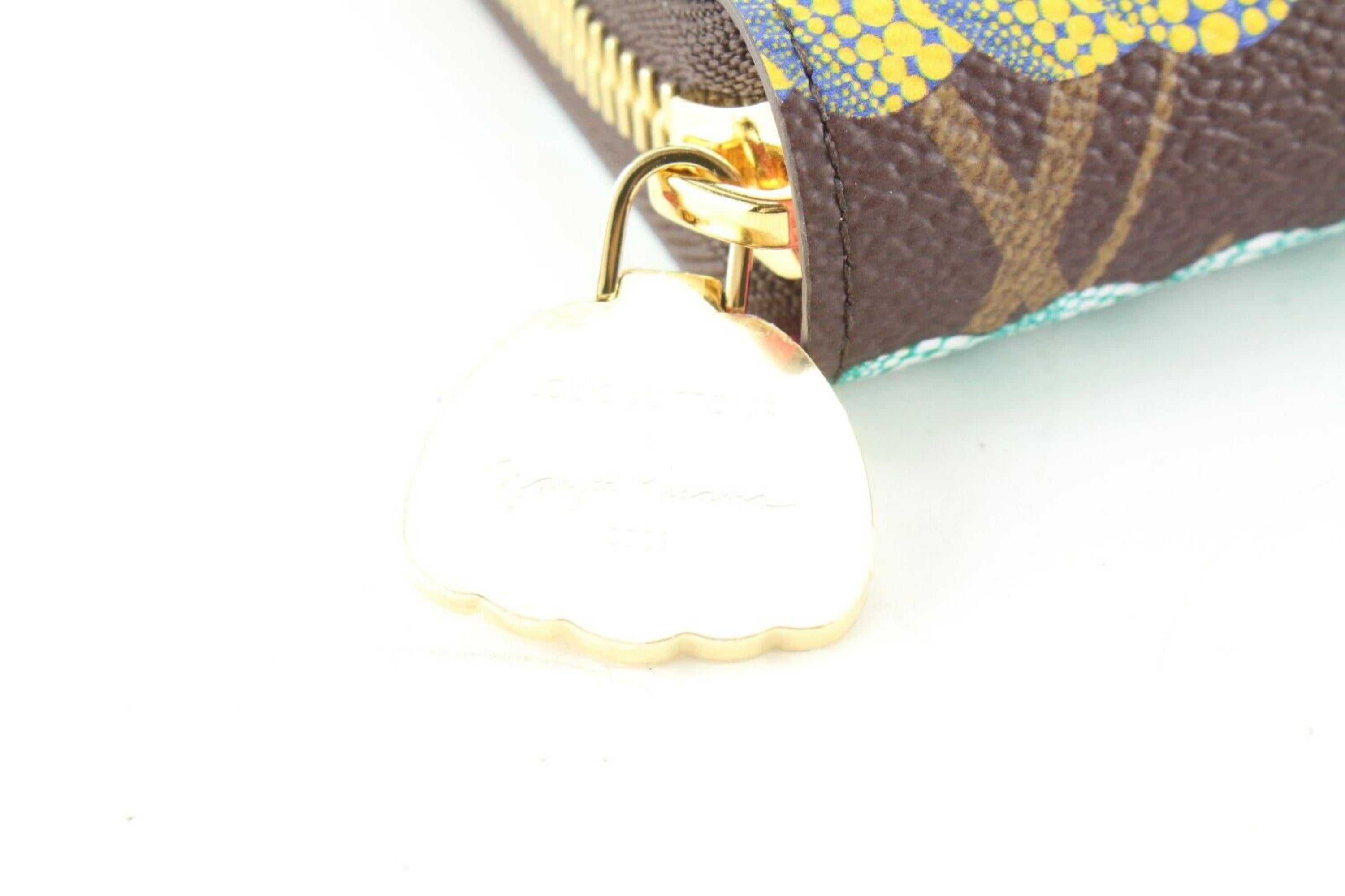 Women's Louis Vuitton Kusama Monogram Infinity Dots Pumpkin Zippy Long Wallet 2LV510C