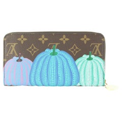 Louis Vuitton Kusama Monogram Infinity Dots Pumpkin Zippy Long Wallet 2LV510C