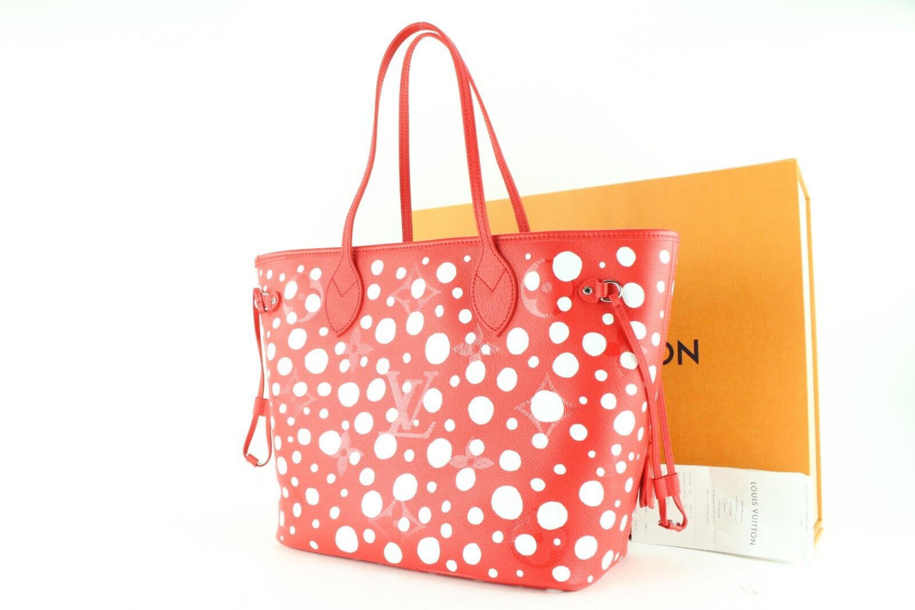 Louis Vuitton Kusama Red Empreinte Neverfull MM with Pouch 14LV0123 6
