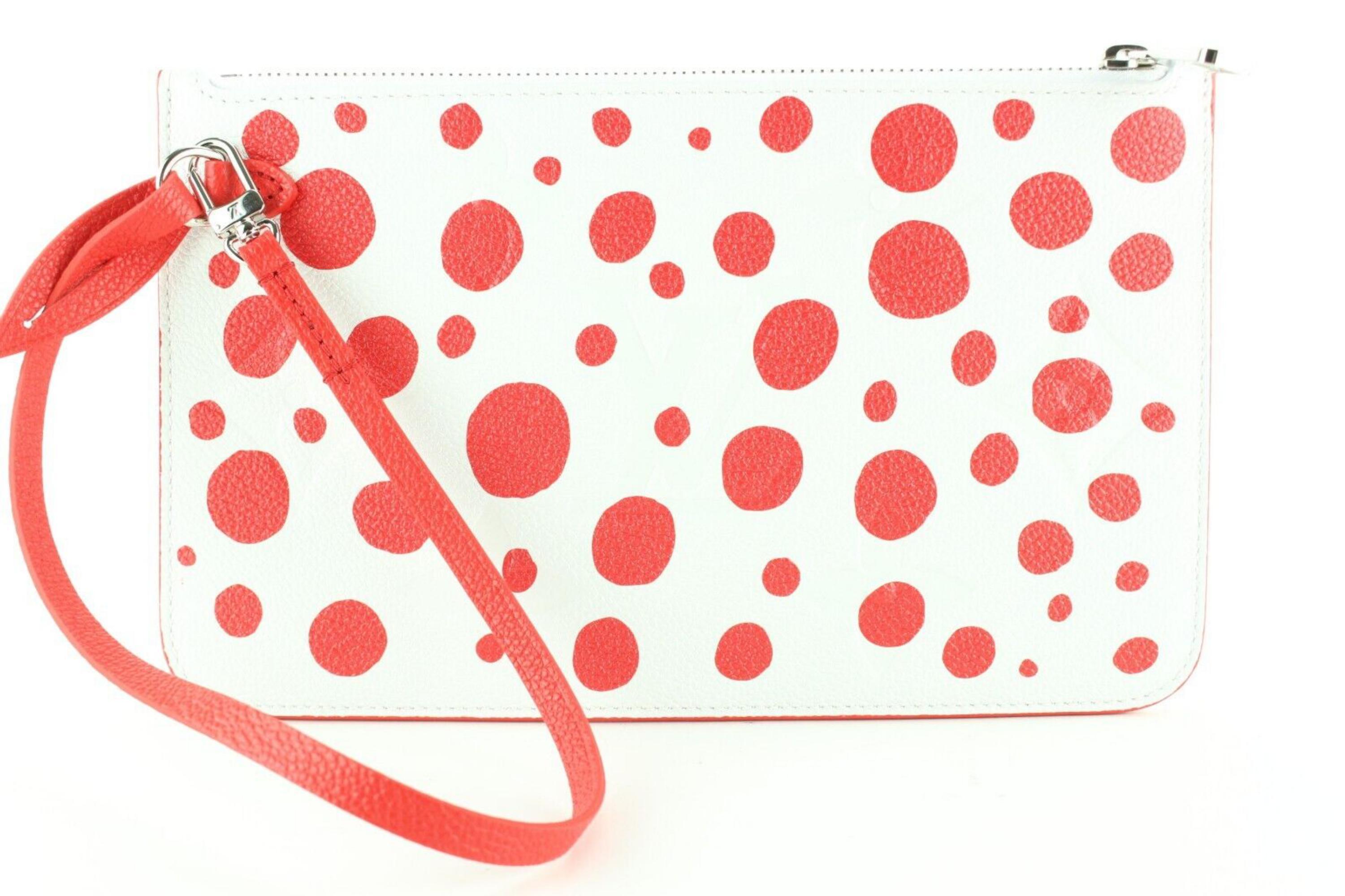 Louis Vuitton Kusama Red Empreinte Neverfull MM with Pouch 14LV0123 7
