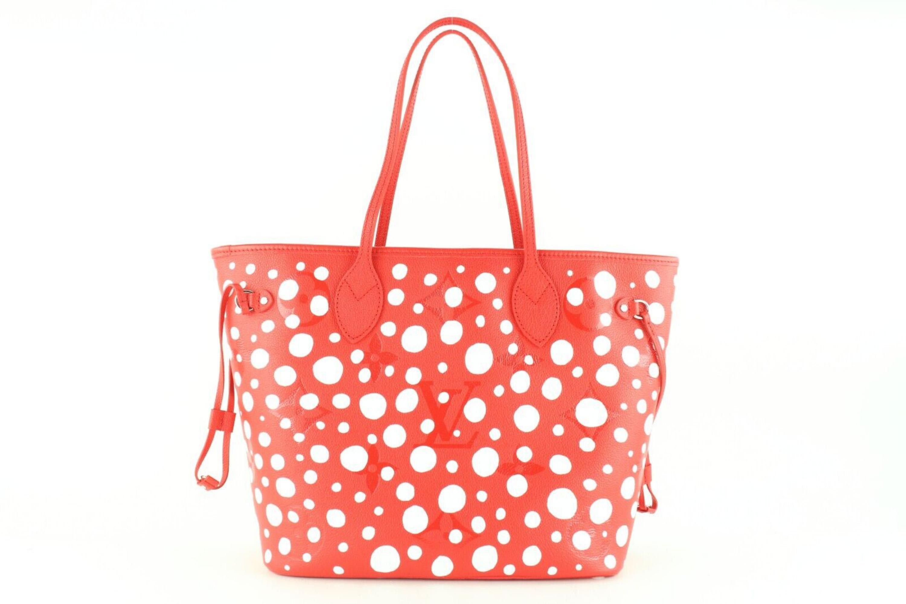 Louis Vuitton Kusama Red Empreinte Neverfull MM with Pouch 14LV0123 2