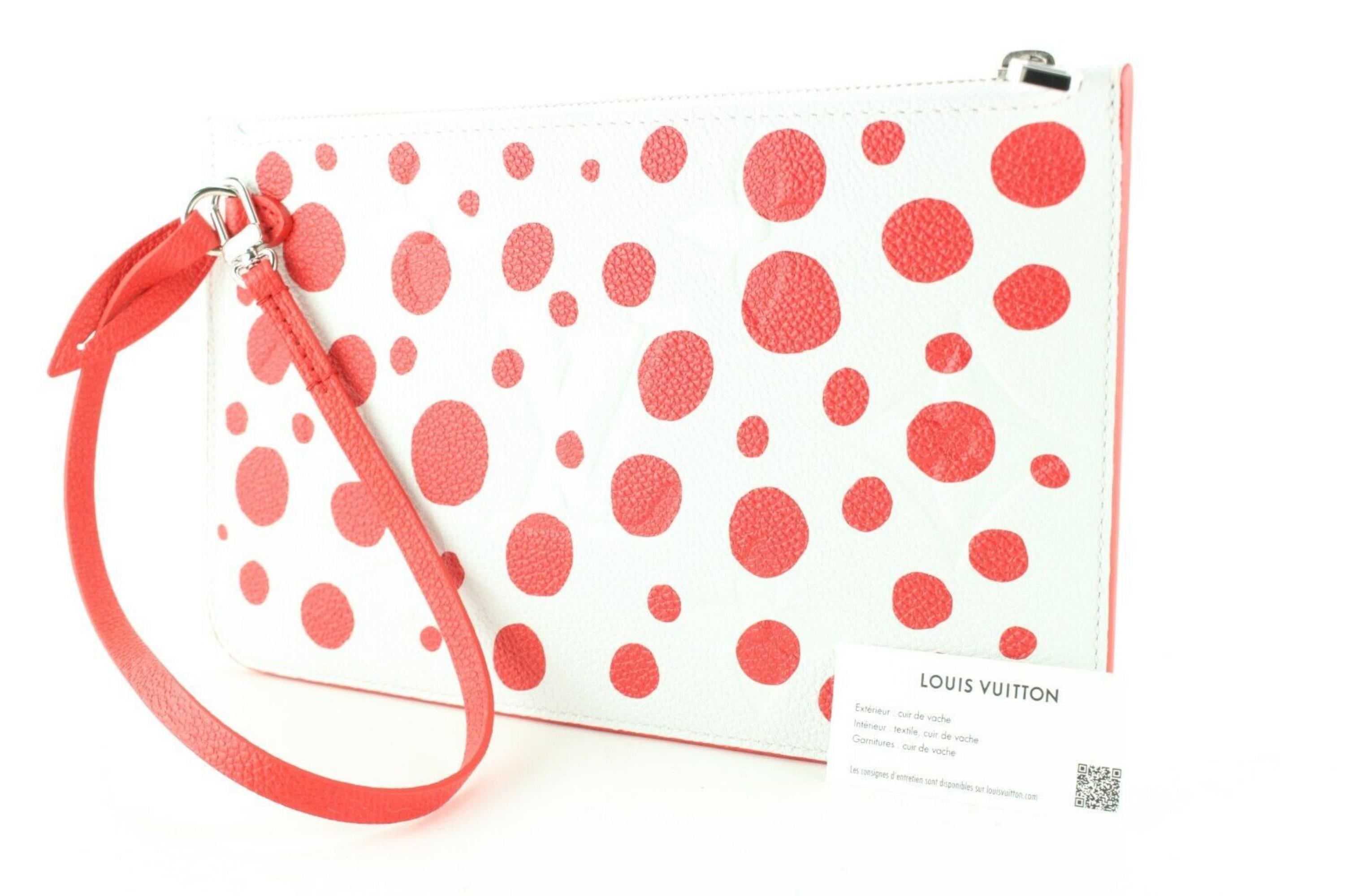 Louis Vuitton Kusama Red Empreinte Neverfull MM with Pouch 14LV0123 4