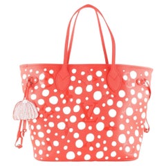 Louis Vuitton Kusama Red Empreinte Neverfull MM con custodia 14LV0123