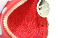 Louis Vuitton Kusama Red Leather Monogram Empreinte Key Pouch 5LK0216
