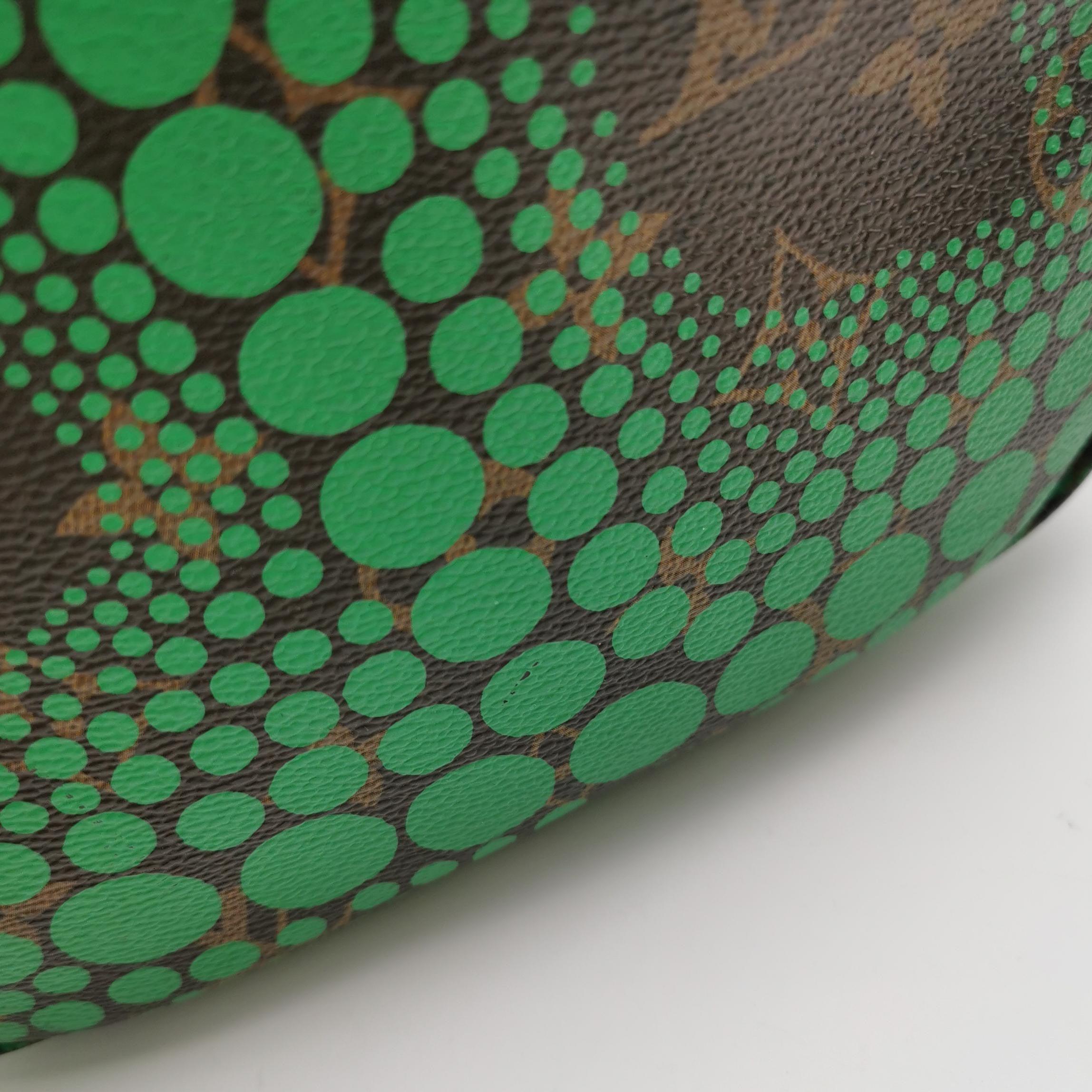 Louis Vuitton Kusama Town Speedy 30 Green Top Handle Bag 5