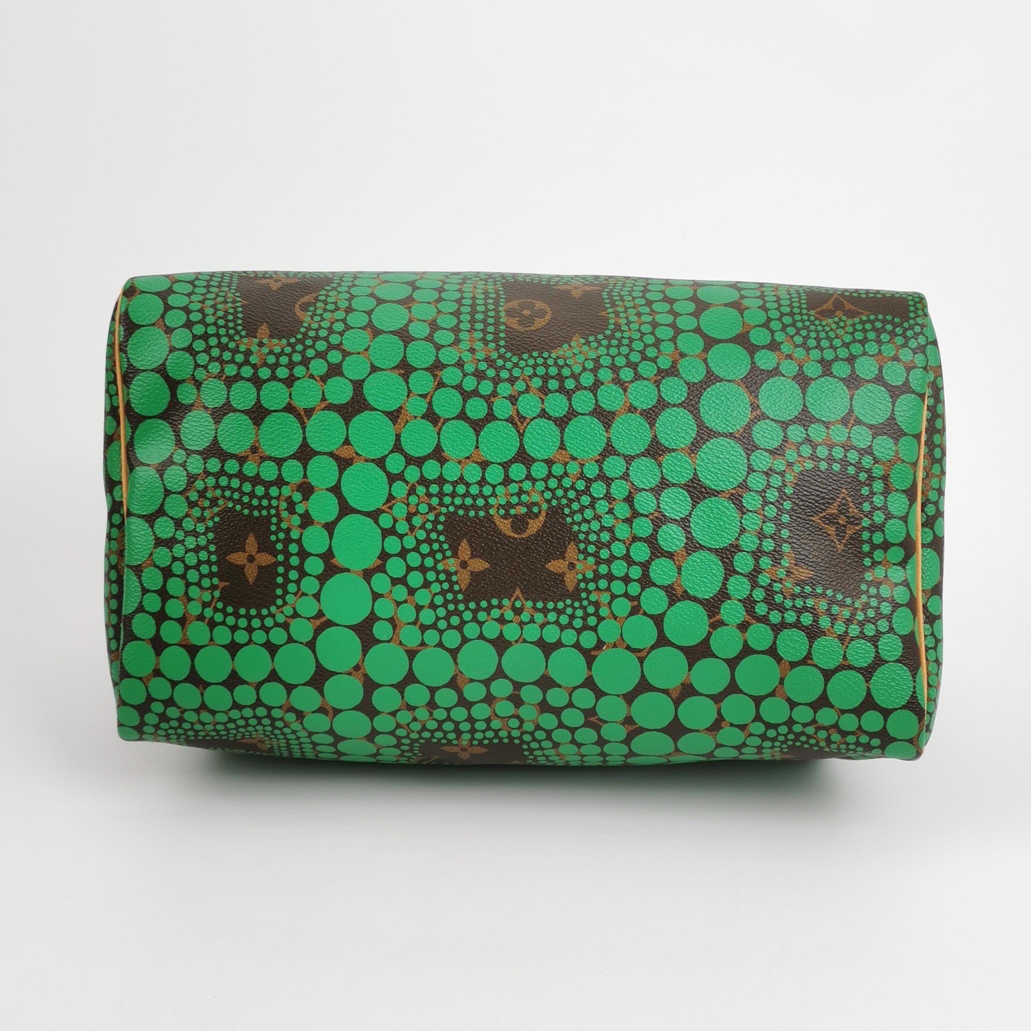 Bolso de asa superior Louis Vuitton Kusama Town Speedy 30 Verde 5