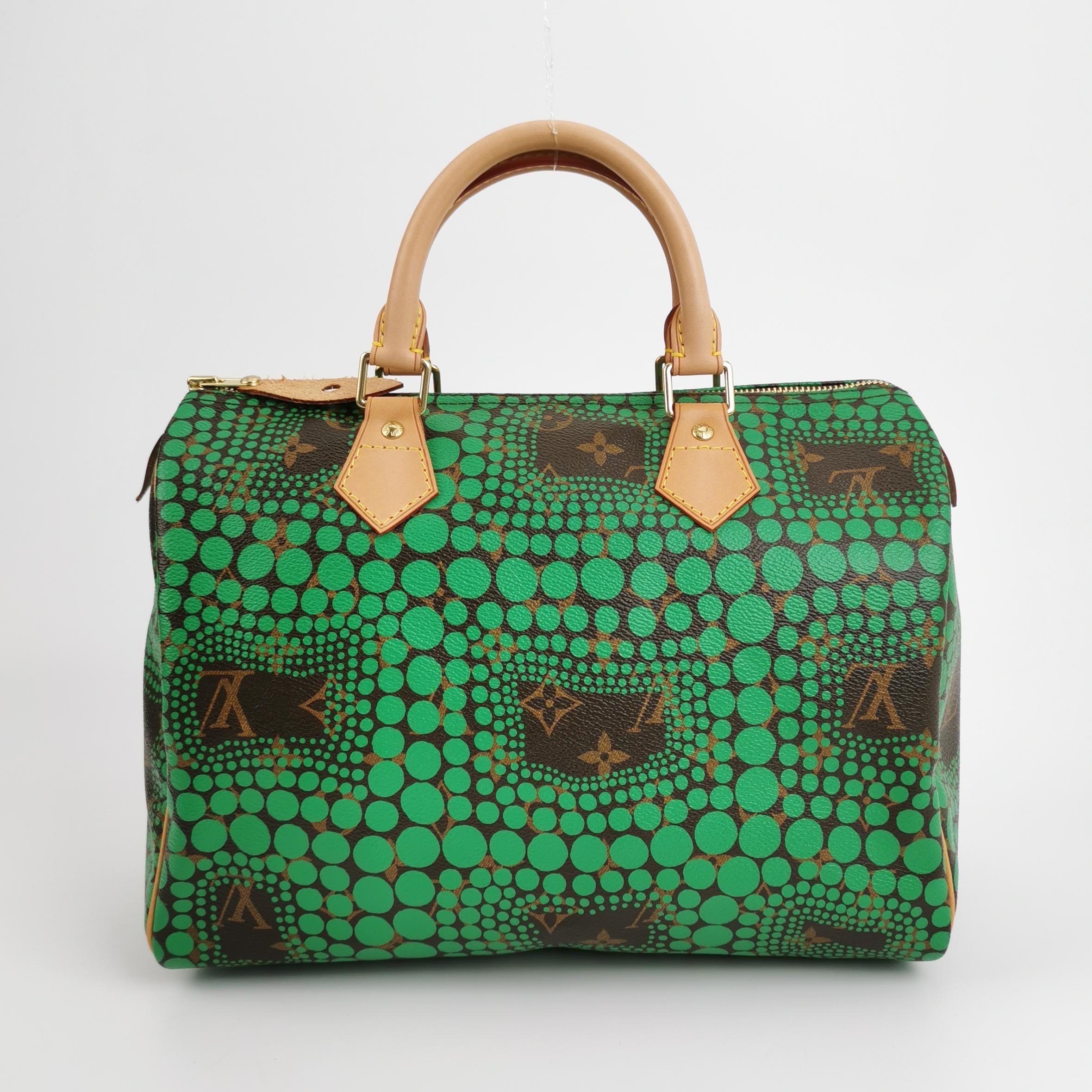 Bolso de asa superior Louis Vuitton Kusama Town Speedy 30 Verde 4